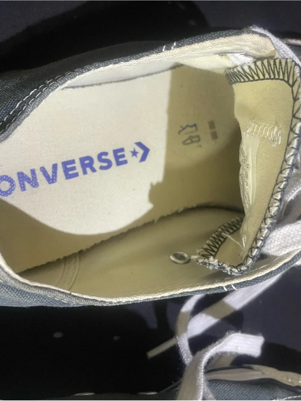 Converse Low-Top Kids Sneakers in Dark Gray with White Accents